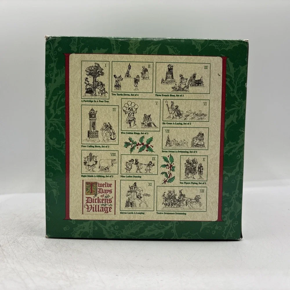 Dept 56 1995 Vintage HVC 12 Days Of Dickens Village Four Calling Birds 58379 EUC